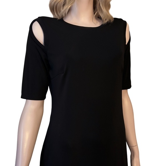 Revolve Bailey44 Bridgette Dress Sheath Black Sleek Jersey Knit Cut Out Detail - Picture 7 of 14